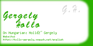 gergely hollo business card